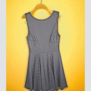 Altar'd State Dress Womens M Black Sleeveless Fit and Flare Lace Feminine